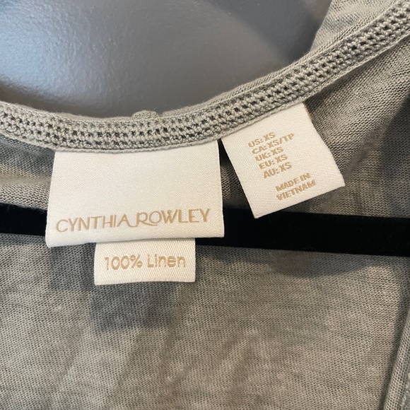 Cynthia Rowley 100% Linen Long Hoodie Sweater - Picture 3 of 3